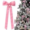 6Pcs Velvet Ribbon Bow Tie Christmas Tree Decorations Xmas Ornaments for Home Party Garland Festive Holiday Decor Indoor Outdoor Use