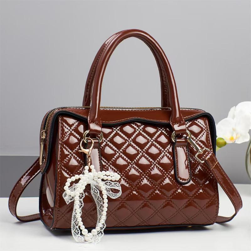 

Сумка женская из яркой кожи, ретро-сумка, сумка через плечо большой вместимости 23*11*17 коричневый