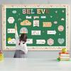 Boho Affirmation Station Bulletin Board Classroom Decorations Set Motivational Rainbow Believe That You Can Paper Cutouts for Welcome Back To School