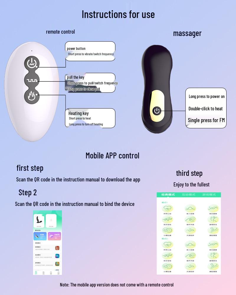 Kabelloser Fernbedienungs-Prostatamassager mit Heizung, G-Punkt- und Analstimulation für sofortigen Orgasmus.