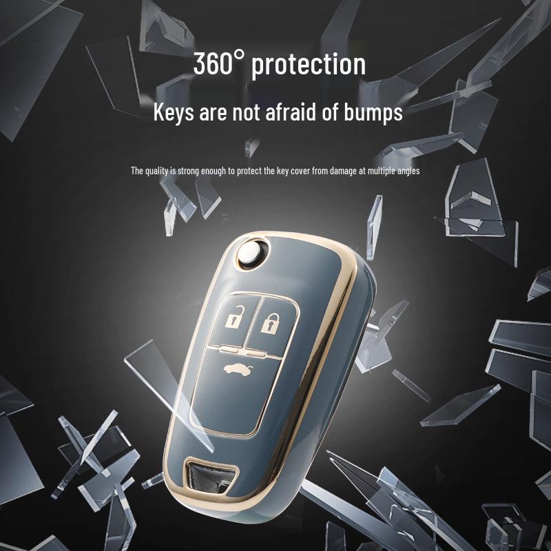 Buick/Chevrolet Key Cover for 2012-2025 Models: Excelle, GT, LaCrosse, Encore, Malibu – Folding Protective Shell