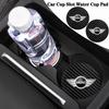 2Pcs Car Carbon Fibre Water Cup Pad Holder Anti-slip Coasters Mat For BMW Mini Cooper R50 R53 R55 R56 R60 R61 F54 F55 F56 F60
