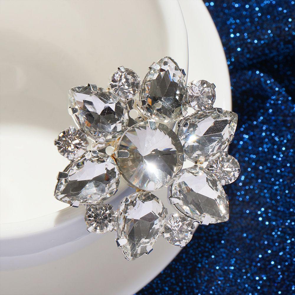 1PC Lady Wedding Square Clamp Shiny Decorative Clips Shoe Decorations Charm Buckle Shoe Clip