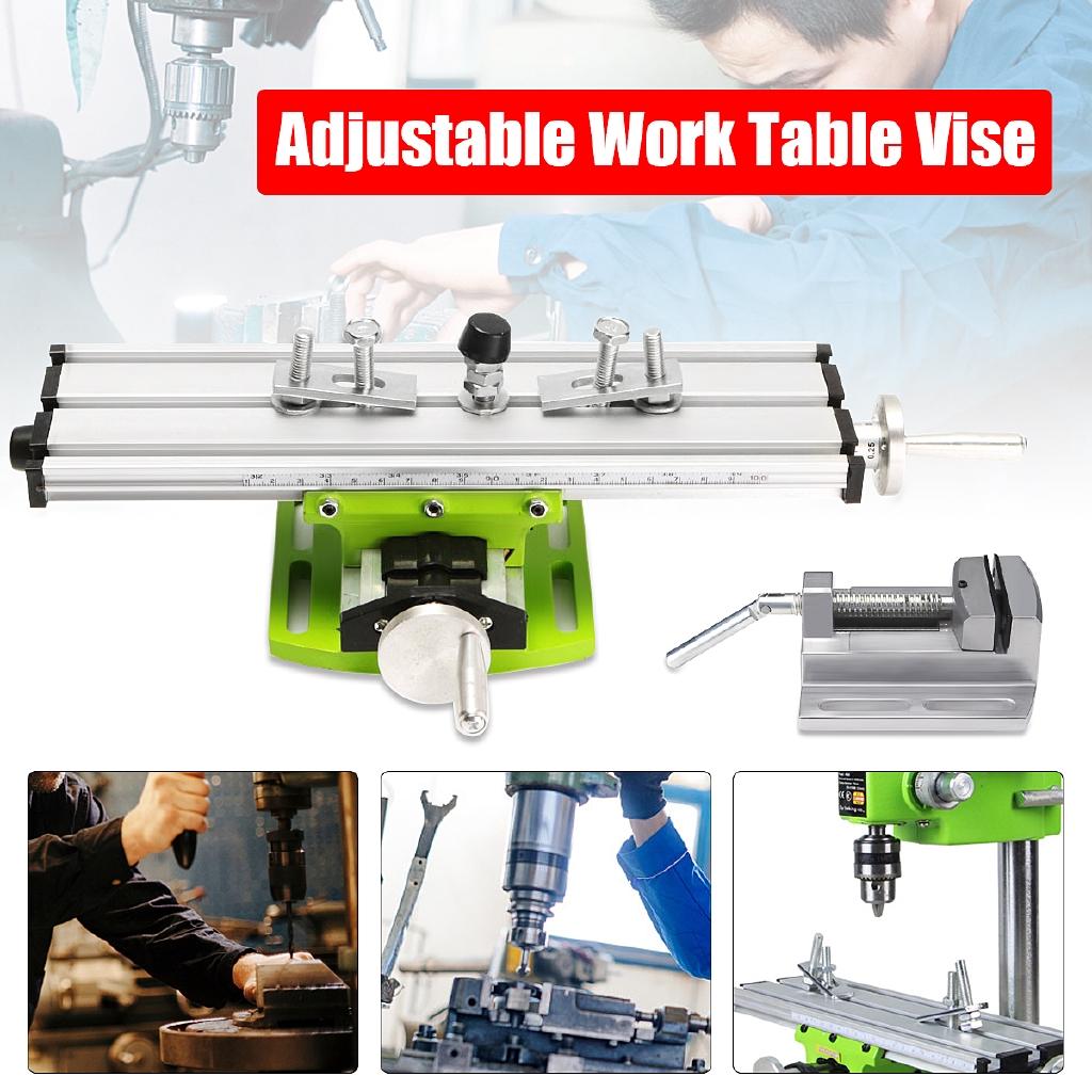 New Working Slide Table Vise Fixture Adjustment Worktable w/Plat Nose Pliers For Bench Drill Multifunction Milling Machine 310 * 90mm * 80mm