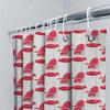 Red High Chair Pattern Shower Curtain with Waterproof Fabric for Bathroom Decor Washable Bath Mat Set Size180x245cm (71''x96'')
