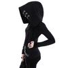 Gothic Punk Women Plus Size Hoody Punk Siderosphere Design Long Sleeve Hip Hop Zipper Coat Sweatshirts Fashion Hoodies Outfits Clothes
