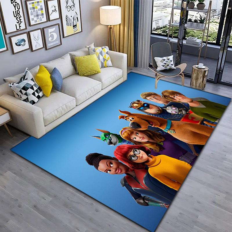 Halloween cartoon comedy adventure movie Scooby-Doo carpet is suitable for living room and bedroom doormats office balcony decorative carpet V5