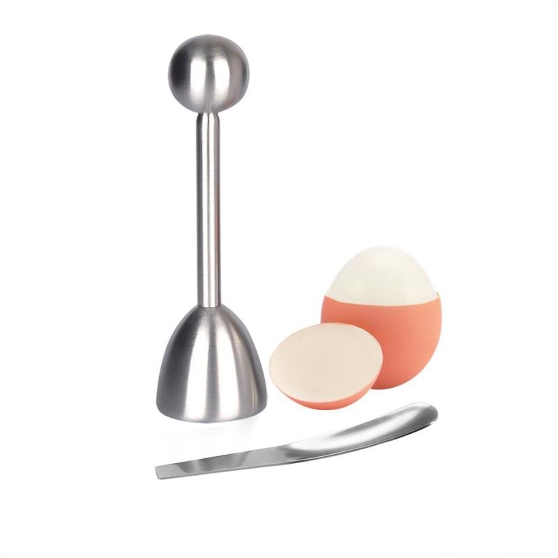 304 Stainless Steel Egg Opener 5-Piece Set Cracker Tool With Cup Spoon