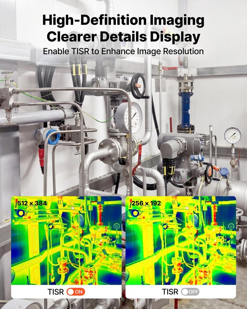 Thermal Imaging Camera for Android & iOS, 512 X 384 Super Resolution with Macro Lens, 25HZ Refresh Rate Infrared Thermal Imager for Smartphones