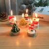 Mini Xmas Candles Navidad New Year Gifts Christmas Candles Santa Claus Snowmen Tin Cans Candle Christmas Decorations for Home