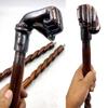 Wooden Walking Cane for Women and Men Punch Style Handle Walking Stick Collectible 3 Part Open Stick 37 Inches, 93.98 Cm