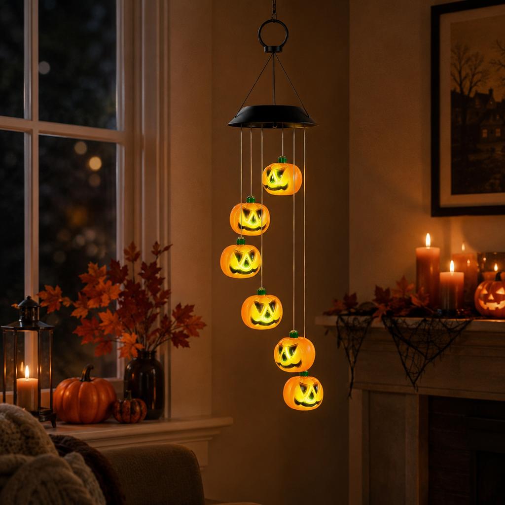 Pumpkin Wind Lights with Hat for Halloween Outdoor Decorations, Festive Garden and Yard Lighting