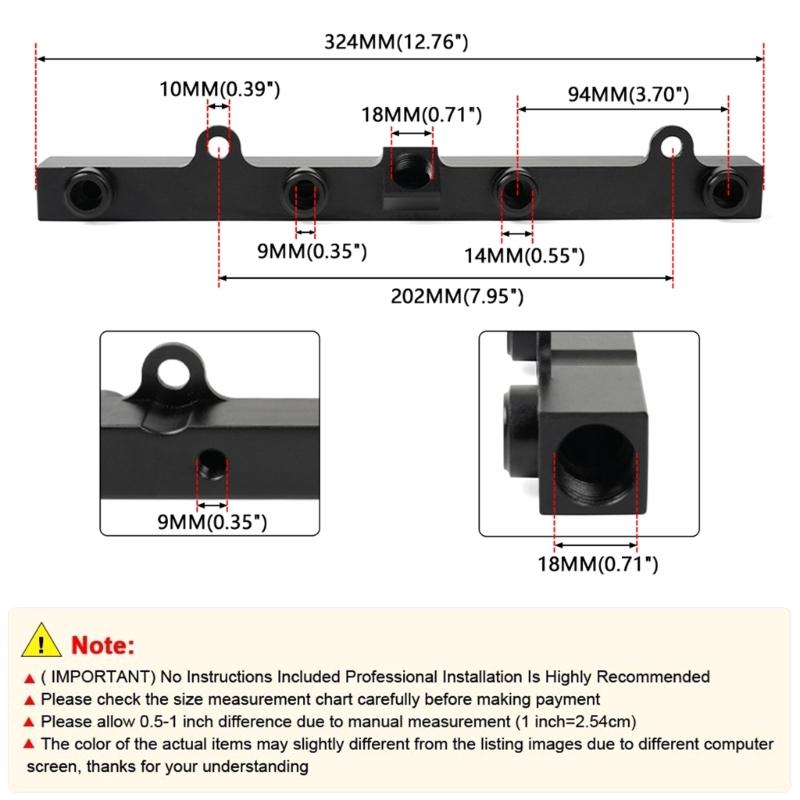K-Series Heavy Fuel Rail Kit High Flow  Fuel Rail with Oil Gauge for K20-K24 Series - Auto Accessory