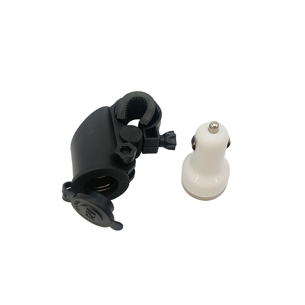 1 X Universal Waterproof Motorcycle Cigarette Lighter + USB Integrated Bracket