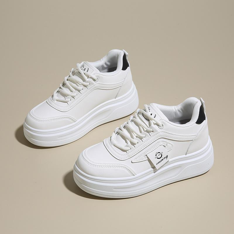 

Autumn new ins female students platform heightening sports board shoes casual street shot 34 белый