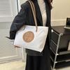 Large-capacity bag women's 2025 new casual foreign versatile shoulder bag simple canvas portable tote bag