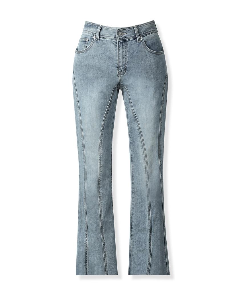 AVANDRESS Thin Bootscut Pants Blue (B Type)