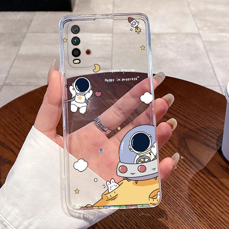 For Xiaomi Redmi 9T Case Shell For Redmi 9 Power Clear Silicone Jelly Soft TPU Back Cover Cute Rabbit Cat Dinasaur Phone Case
