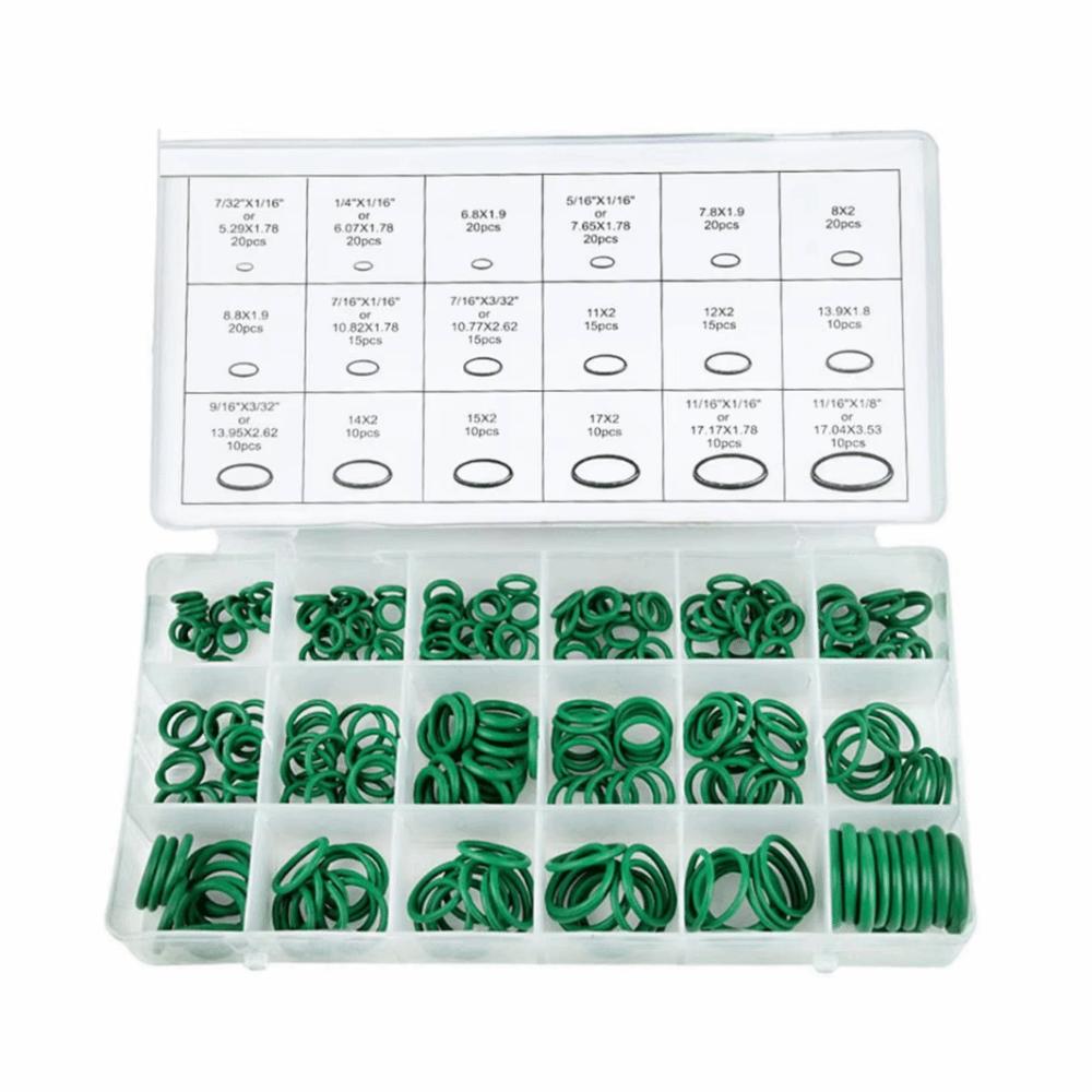 270Pcs 18 Sizes O-Ring Seals Assortment Kit Air Conditioning Compressor Seals  Refrigerant System