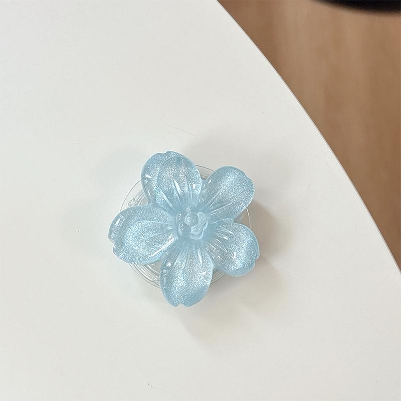 Solid Color Glitter Flower Mobile Phone Airbag Bracket Wind Japanese Women'S Sticky Desktop Bracket Portable