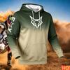 Autumn/Winter Men's Racing Hoodie Outdoor Cycling Hooded Pullover Fox Pattern Pocket Hoodie Sports Motorcycle Hooded SweatshirtsUnisex Woman's