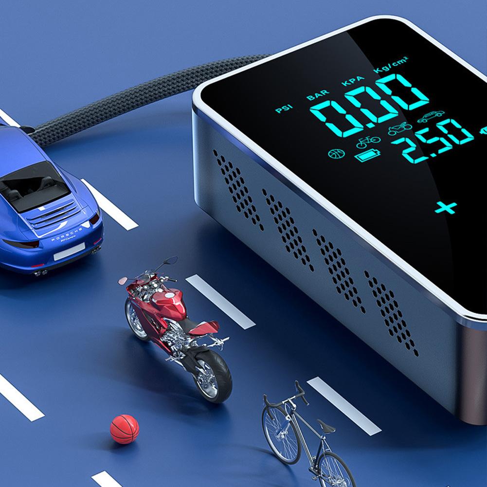 Tire Inflator Portable Air Compressor 150PSI Pump Tire Inflator With Digital Pressure Gauge USB Power Bank For Car Motorcycle