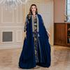Middle East Dress Embroidery Tassel Cardigan Belt Vest Dress Robe Accessible Luxury Gown Two-piece Set Dress Dress