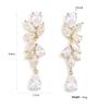 Luxury Clear Water Drop Zircon Bridal Earrings for Women Elegant Cubic Zirconia Long Dangle Earring Wedding Zircon