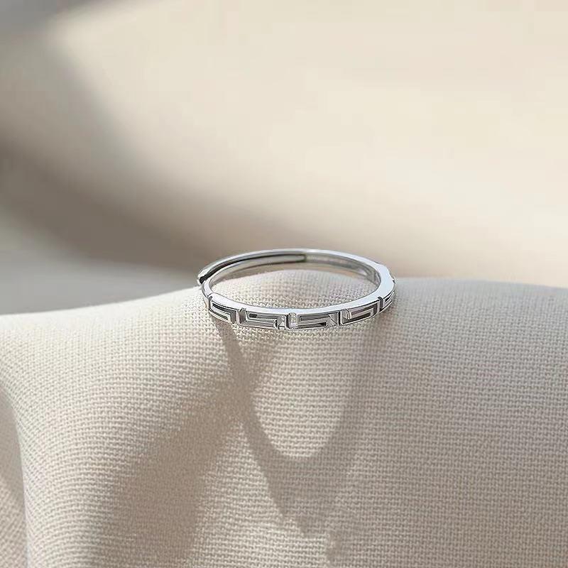 Ring Women's Simple Trend Star Electrocardiogram Love Ring Fashion Irregular Temperament Ins Accessories