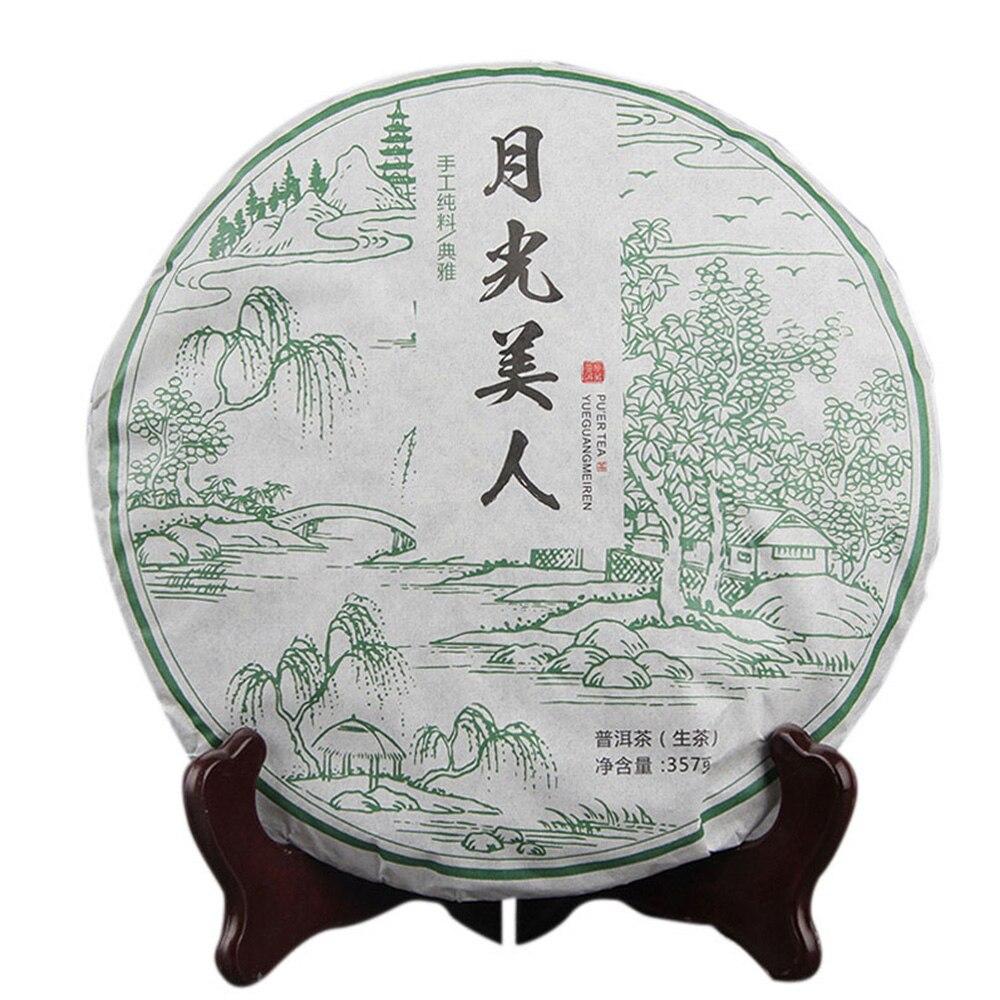 

Юньнаньский белый чай Лунная красота 2018 г. Цзинмай Гора Древнее дерево Лунный свет Белый чайный торт 357г