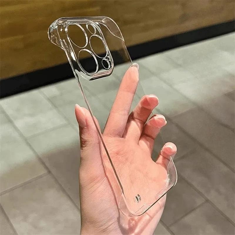 Ultra-thin Plating Frameless Case For VIVO V70/S50 Lens Film Protection Transparent PC Shockproof Cover For VIVO S50 Pro mini