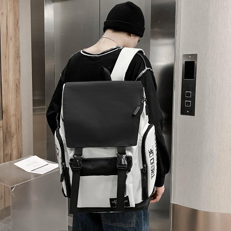 Schoolbag1011 new backpack men's multi-functional fashion Korean version student schoolbag outdoor travel wear-resistant Oxford cloth backpack