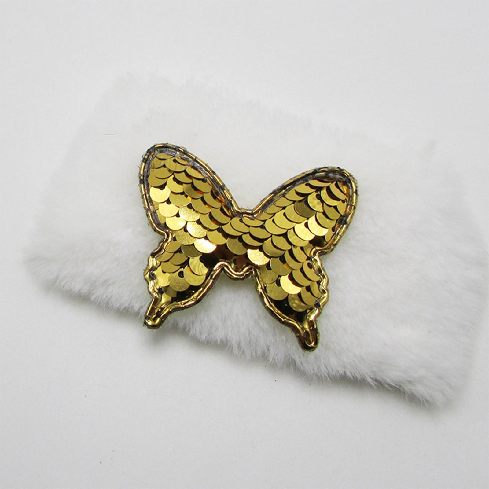 

16 шт. 44*52 мм блестящие подушечки с пайетками аппликации в виде бабочек для рукоделия одежда швейные принадлежности DIY заколки для волос аксессуары One Size золотой