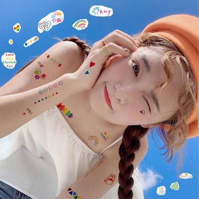 Adesivi Tatuaggio Piccoli Colorati Stile Coreano per Uomini e Donne