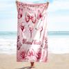 1PC Custom Name Dance, Butterflies, Roses Beach Towel Highly Absorbent And Sand-Resistant Towel for Swimming, Pool, Yoga, And Travel Lightweight