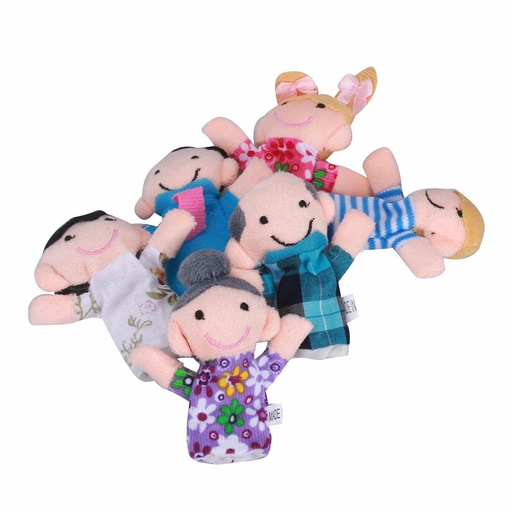 Doll Cloth Doll Toys Kids Gifts Plush Toys Hand Puppet Family Finger Puppets Set Finger Doll