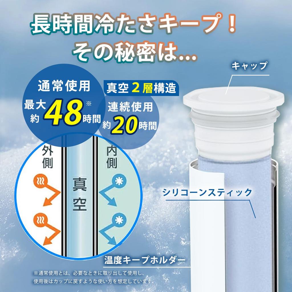 I Lättvikt för Vakuumisolerad Rostfritt Stål Iskylning Mini Is Halskylningsflaska med Hals Värmekylning Utomhus Återanvändbar Isförpackning för Barn