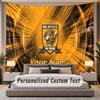 Custom Name Text Tapestry Hull FC Personalized Polyester Wall Tapestry For Bedroom And Room