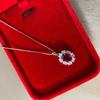 Luxurious S Women Color Necklaces Pendants Fine Jewelry Ladies Ruby Gemstone Pendant Present Gift Idea Pendant Necklace FemaleLuxury