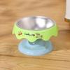 High-Leg Stainless Steel Cat Bowl - Anti-Tip, Neck Protection, Macaron Colors for Cats & Kittens