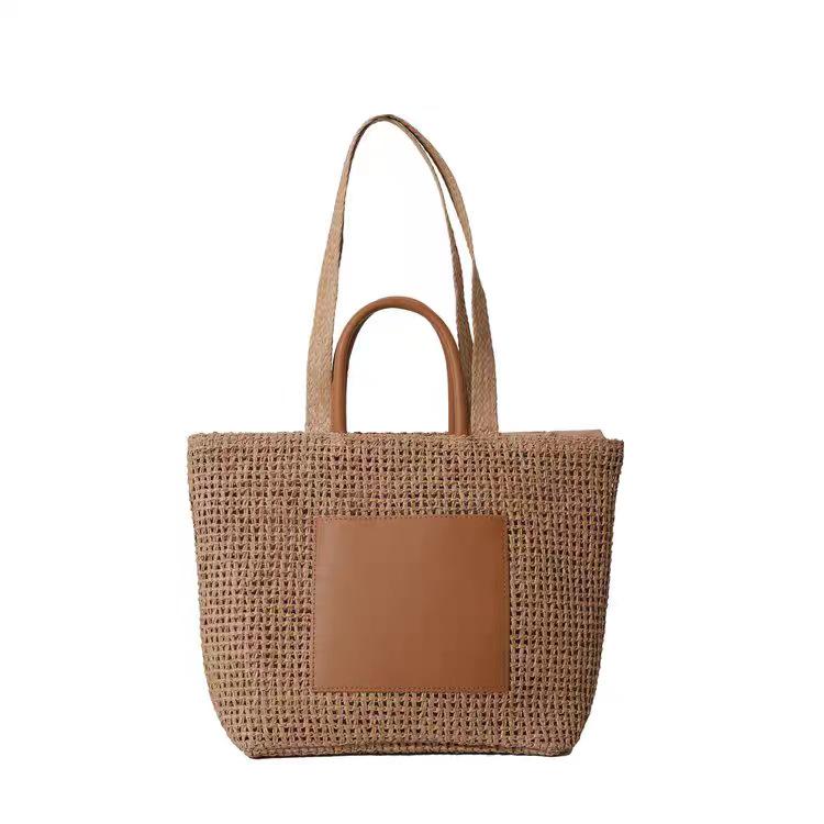 

Summer Women S Handbag Shoulder Bag Large Capacity Tote Bag Woven Bag Straw Bag Beach Bag 42*14*29 CM хаки