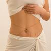Sexy Beach Imitation Pearl Tassel Rhinestone Waist Chain Body Chain Zircon Navel Nail Body Chain
