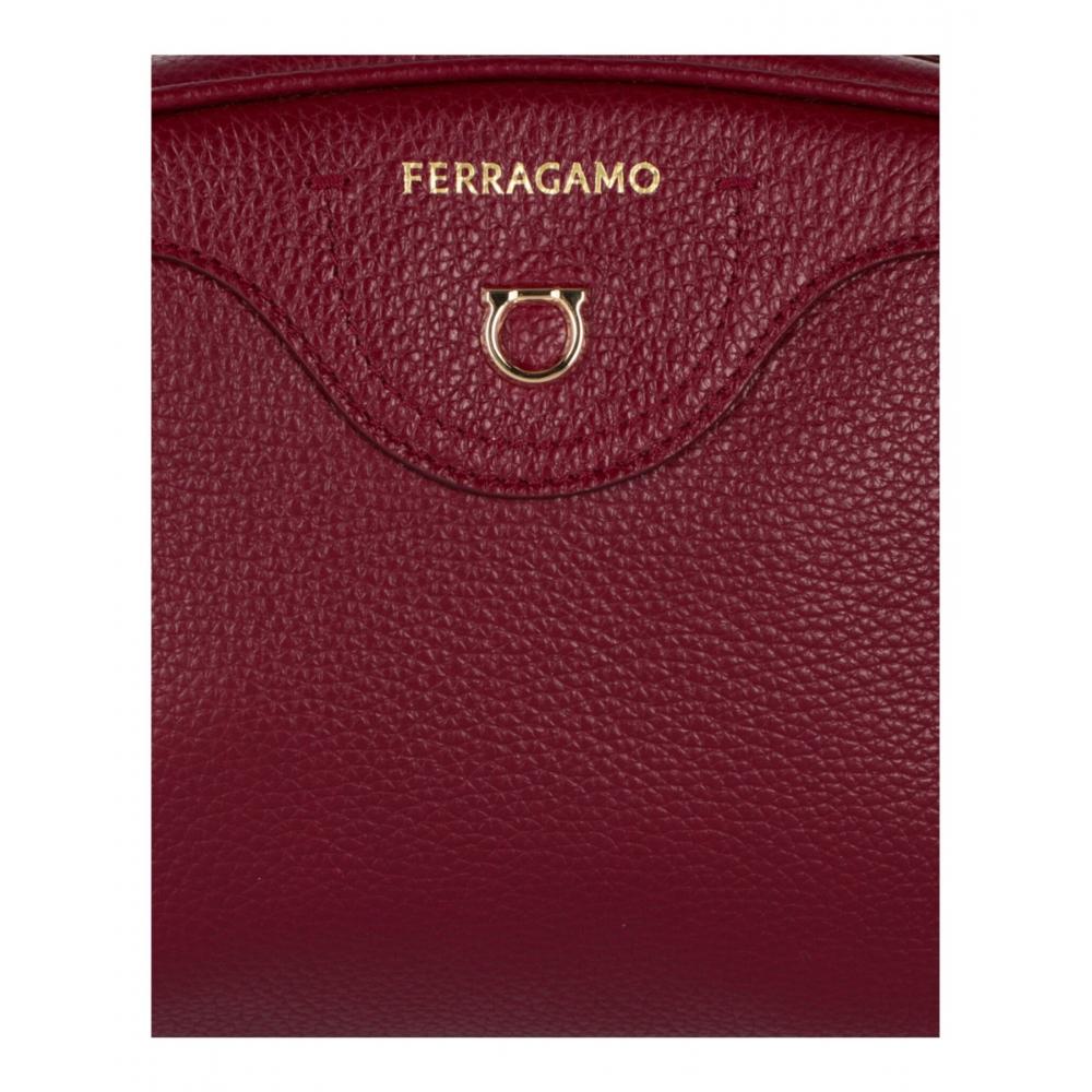 Salvatore Ferragamo Travel Camera Crossbody Bag Burgundy