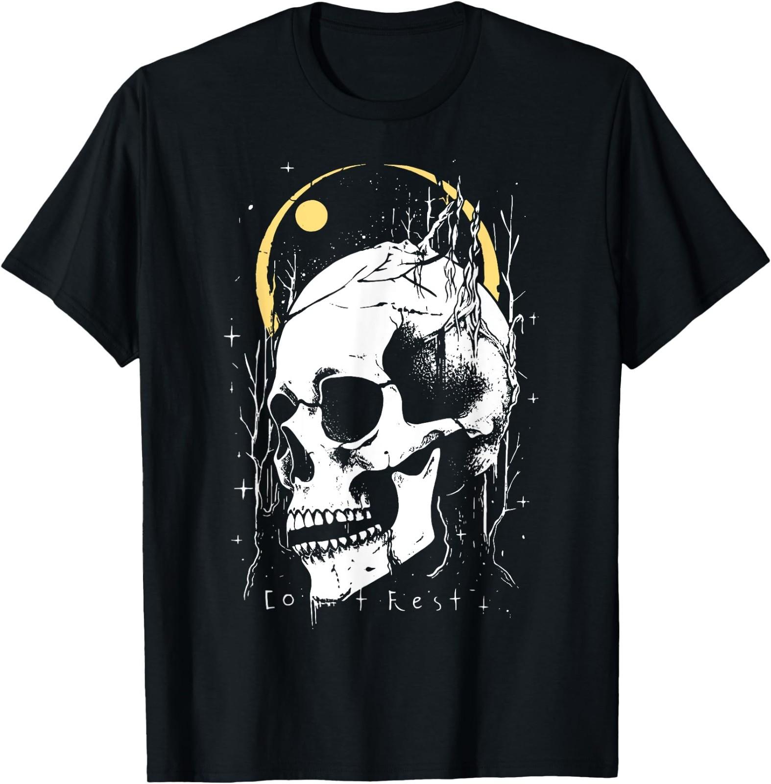 Occult Pagan Witchcraft Wicca Wiccan Witch Aesthetic - Skull T-Shirt 3XL