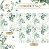 40pcs Green Plant Printed Party Paper Towel 33*33cm Tissue Eucalyptus Paper Napkins  Restaurants