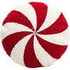 Candy Cane Pillow, Christmas Candy Throw Pillow Xmas Red Spiral Lollipop Pillow Cute Sweet Shaped Decorations for Bedroom, Living Room, Winter Home