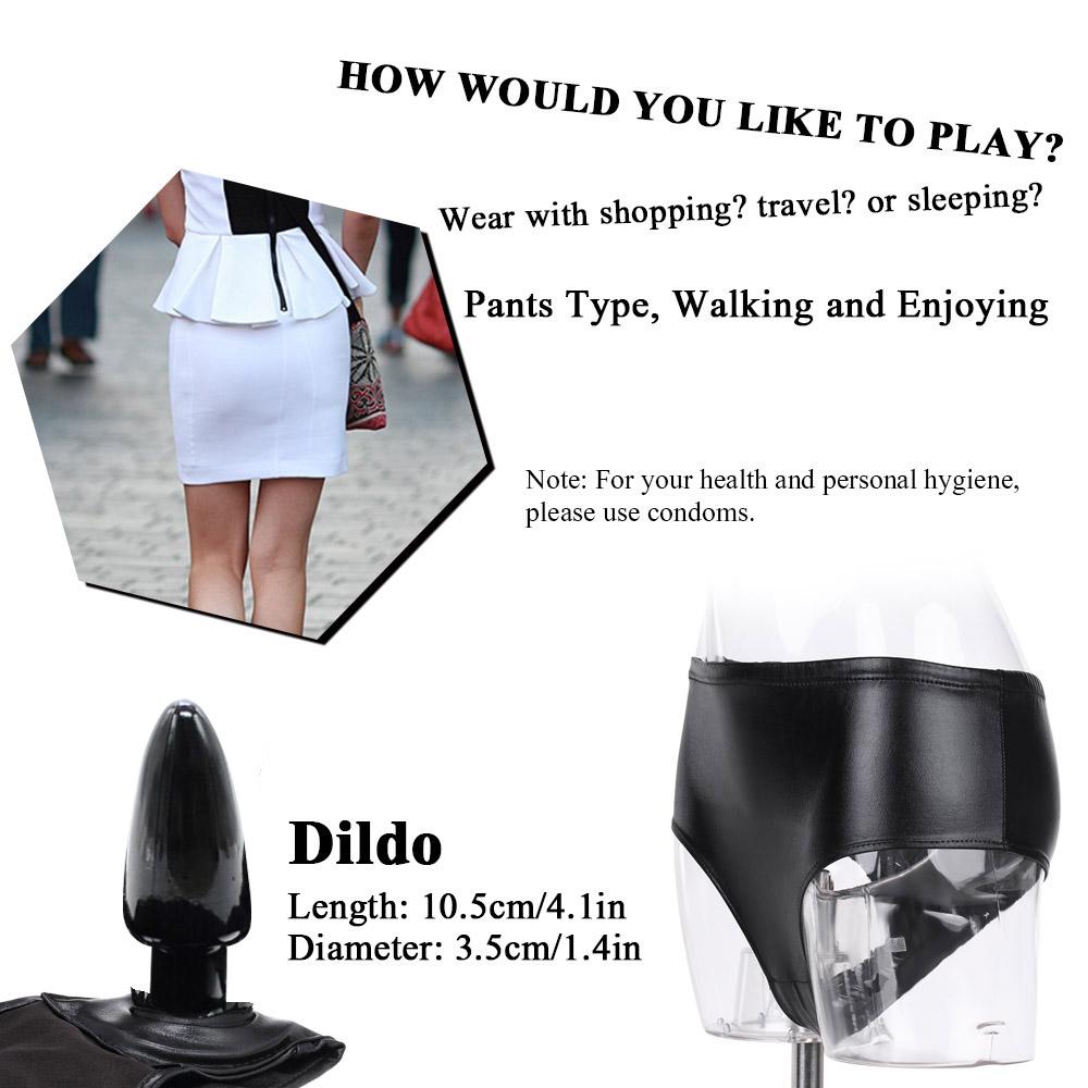 Unisex Masturbation Panties Plug Dildo Vaginal Anal Penis Plug Pants Chastity Underwear, Sex Toy for Flirting Game