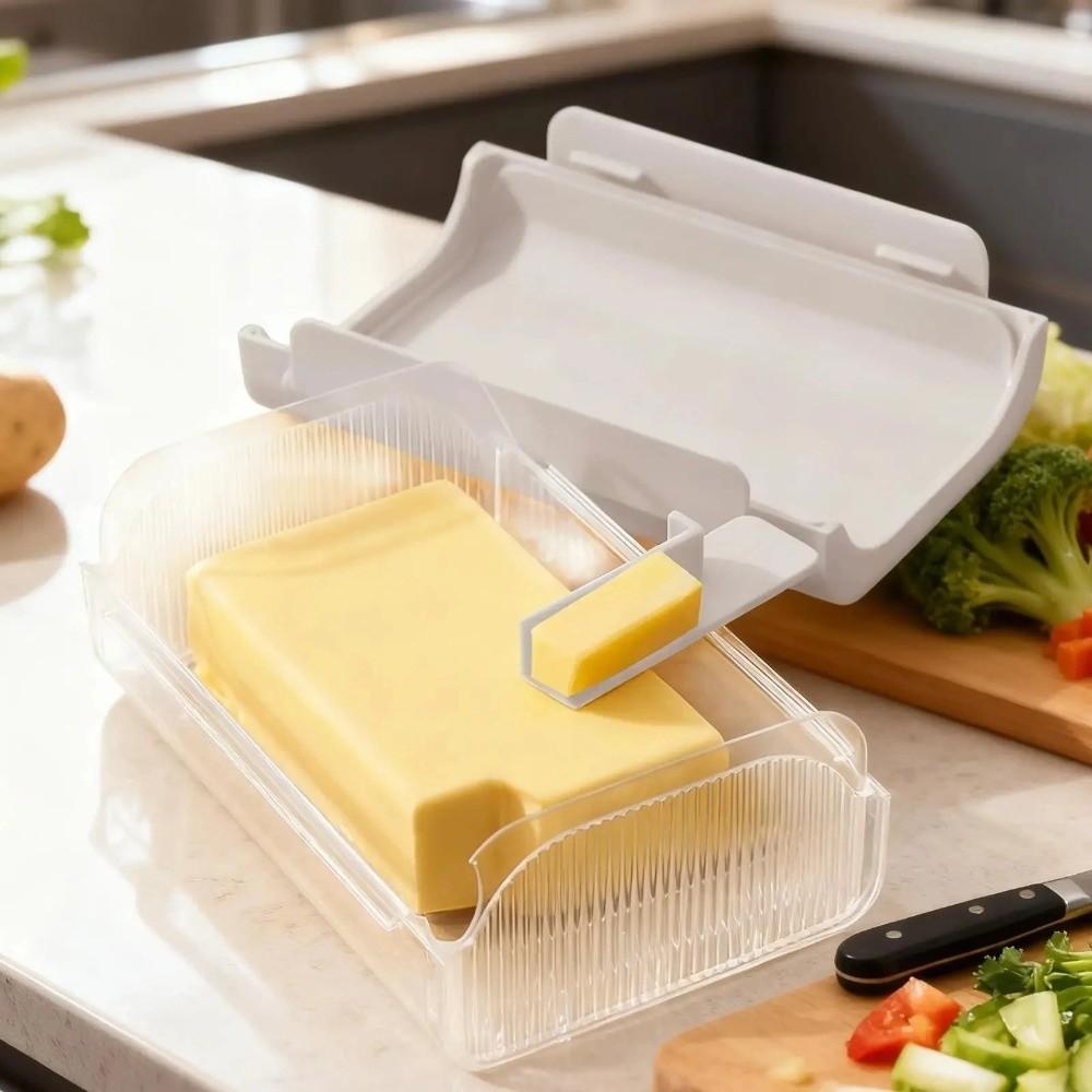 Built-in Cutter Butter Dish With Lid Butter Container  Kitchen Storage Container