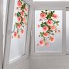 Watercolor Romantic Rose Balcony Glass Window Home Beautification and Decoration Static Window Stickers