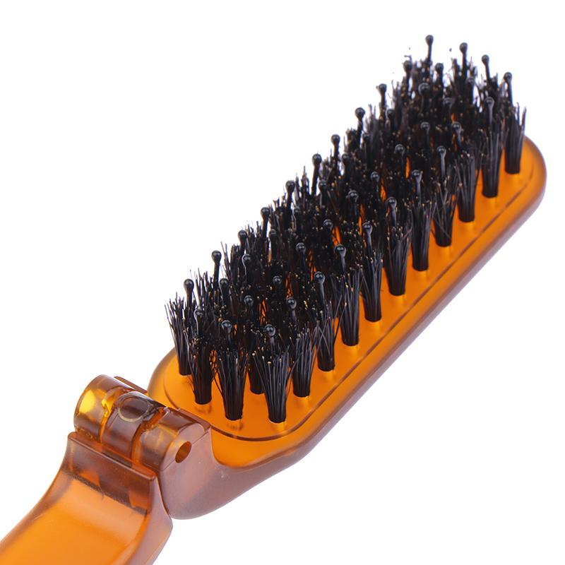 Foldable Hair Comb Portable Boar Bristle Hair Brush Hair Brush Head Massager Travel Combs Hair Styling Accessories